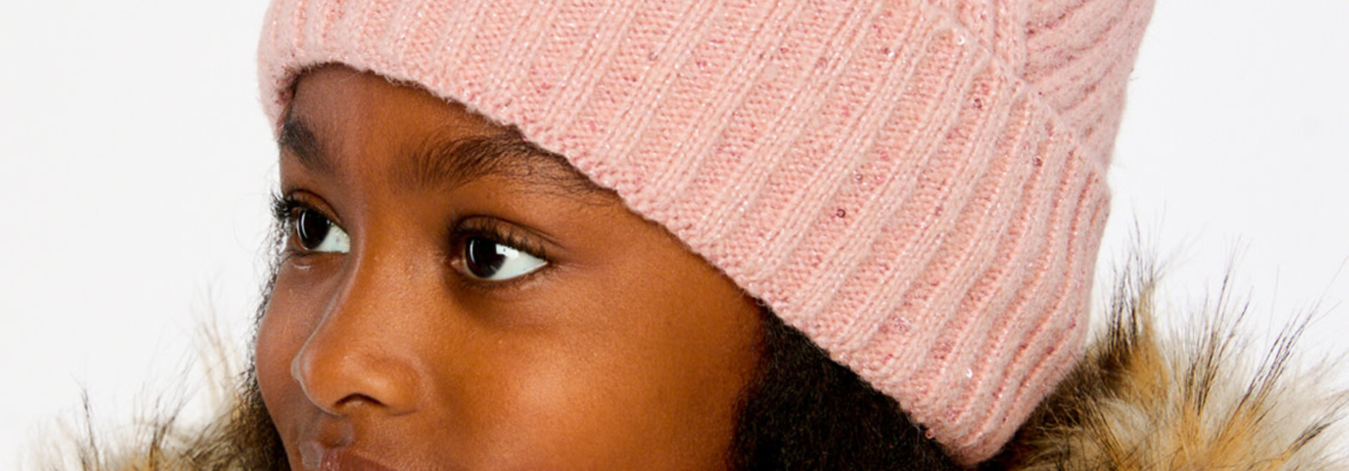 Tuque d'hiver en tricot avec pompom (doublé) SILVER ROSE
