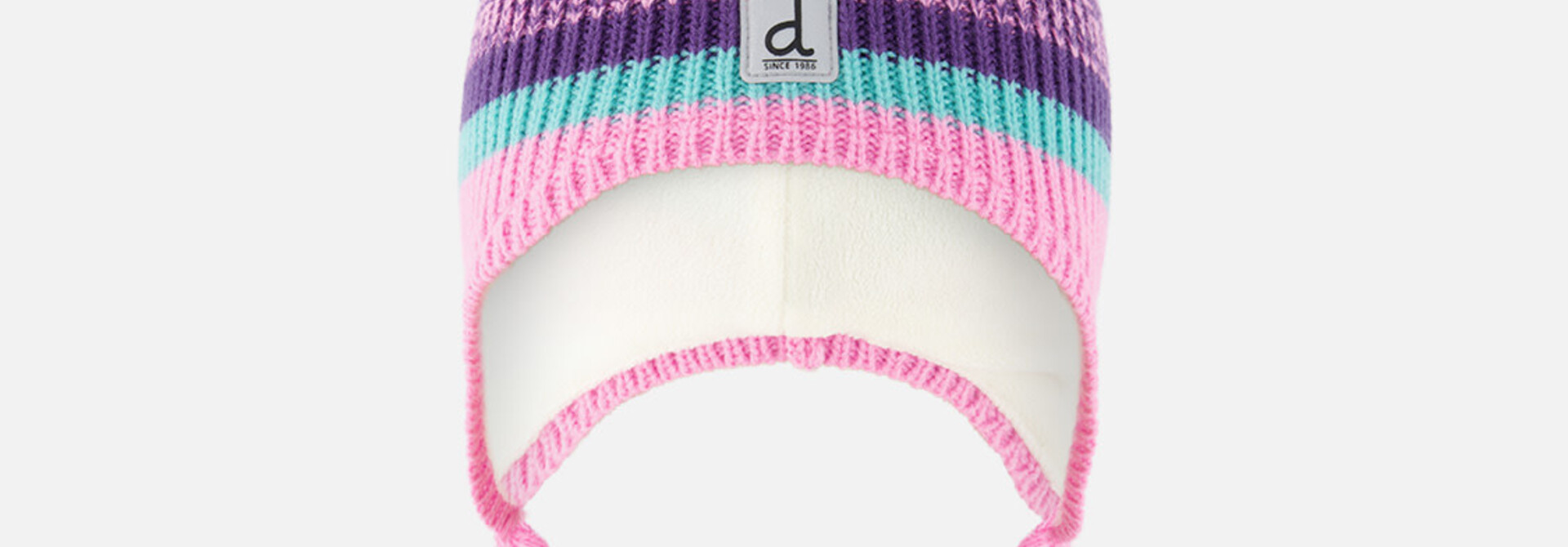 Tuque d'hiver péruvienne en tricot avec pompom (doublé) WATERFLOWER