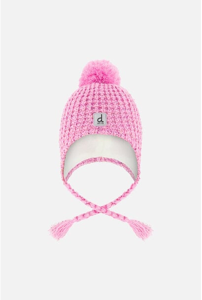 Tuque d'hiver péruvienne en tricot avec pompom BEGONIA