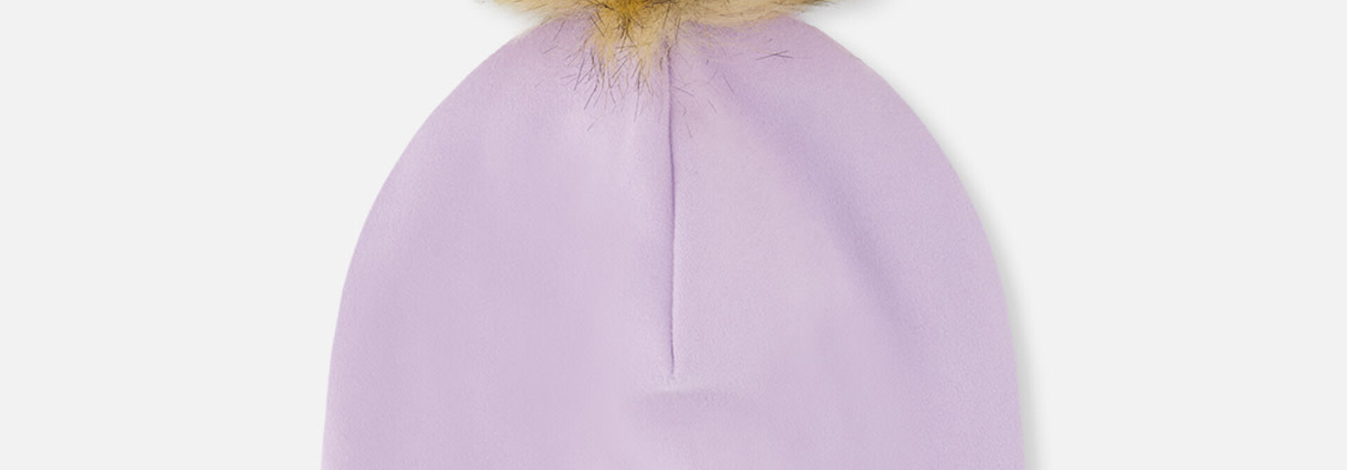 Bonnet en jersey avec pompom LAVANDE