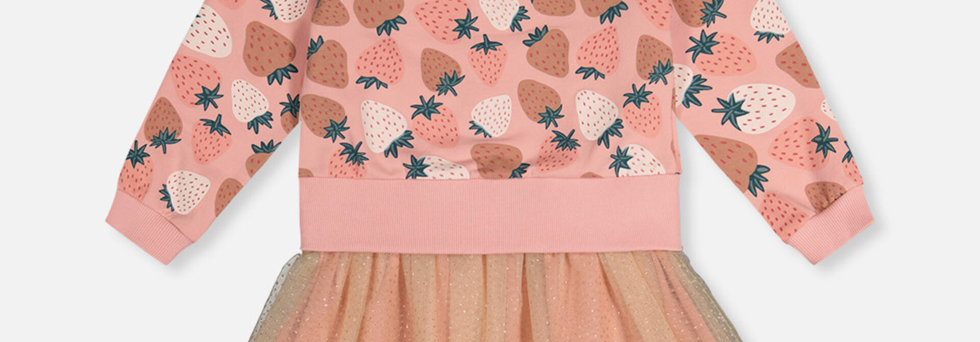 Robe bi-matière FRAISE GIVRÉE