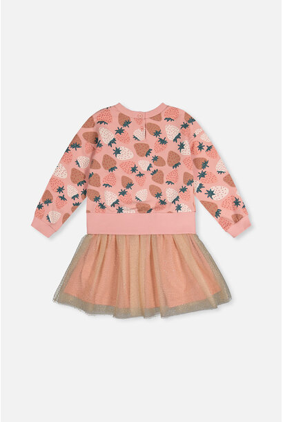 Robe bi-matière FRAISE GIVRÉE