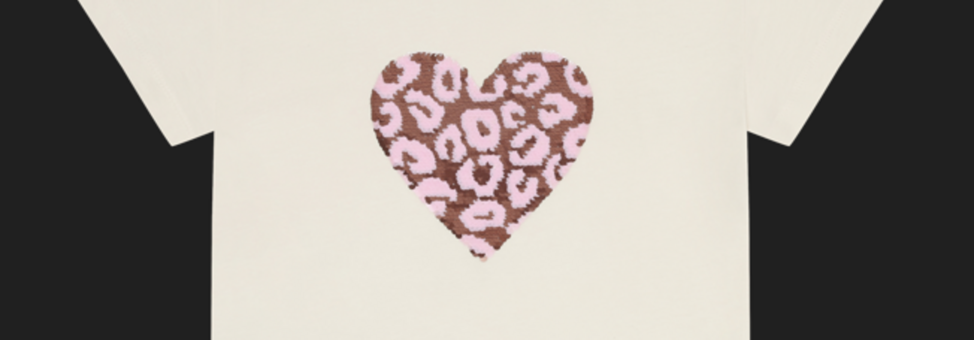 T-Shirt COEUR PAILLETTES