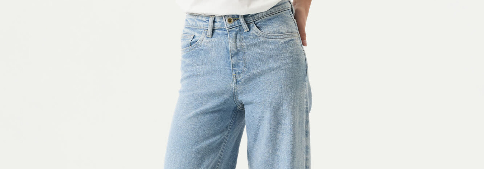 Jeans WIDE FIT Délavé Léger - Annemay Jean