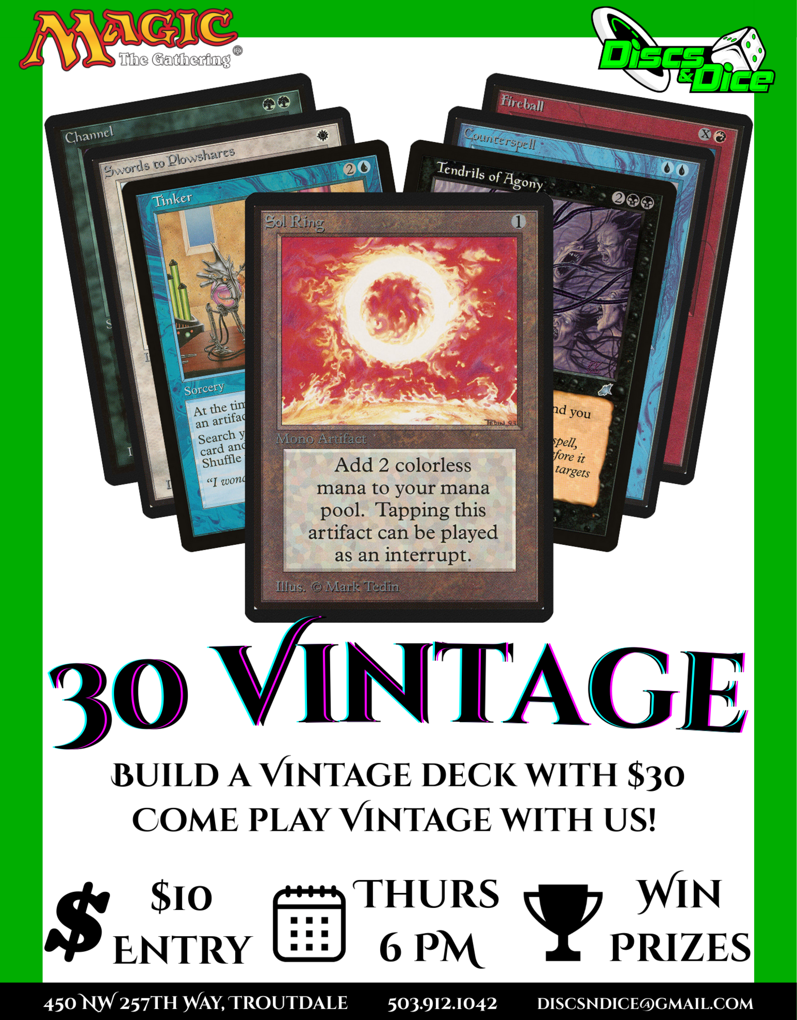 Wizards of the Coast MTG 30 Vintage Entry Fee