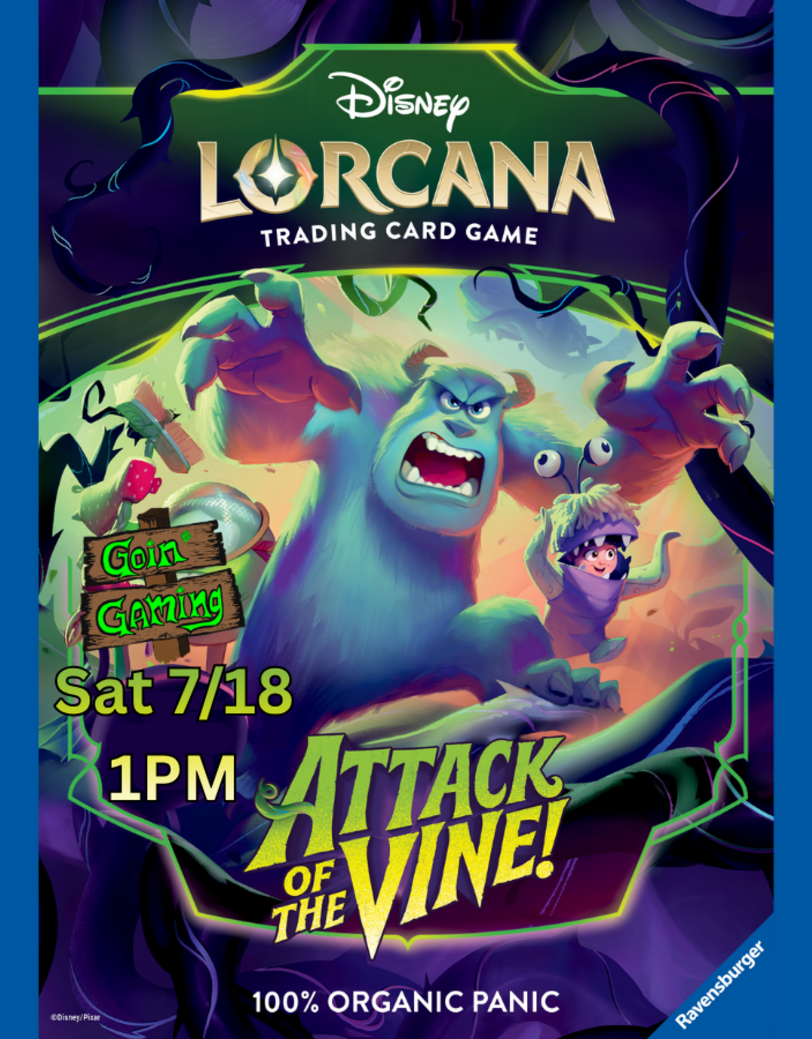 Disney Lorcana Lorcana Attack of the Vine! Prerelease Event @Goin' Gaming Sat 7/18 @ 1:00PM