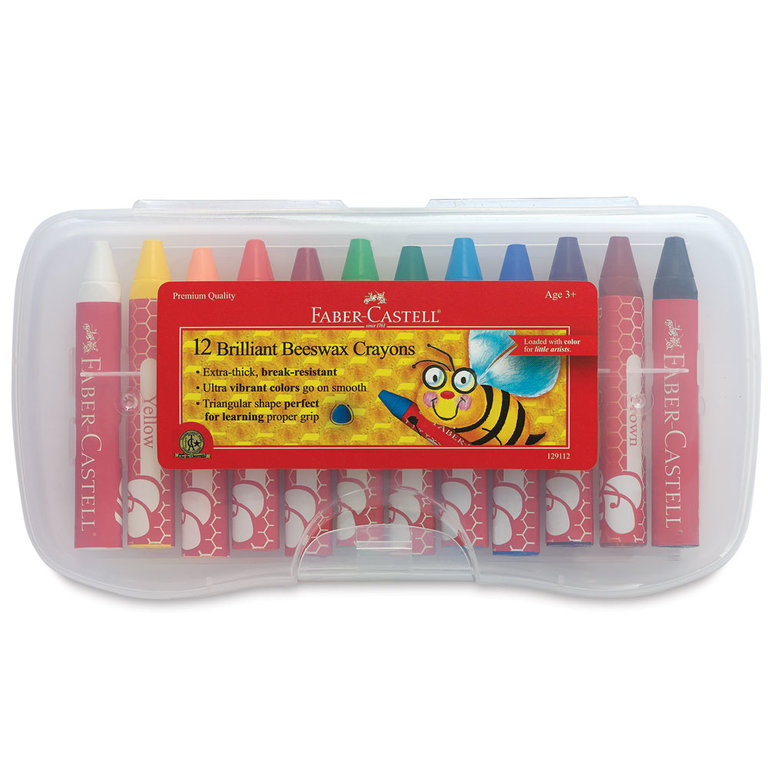 Faber Castell 12 Beeswax Crayons in Storage Case