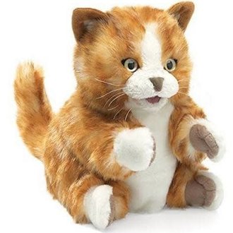 Folkmanis Orange Tabby Kitten Puppet