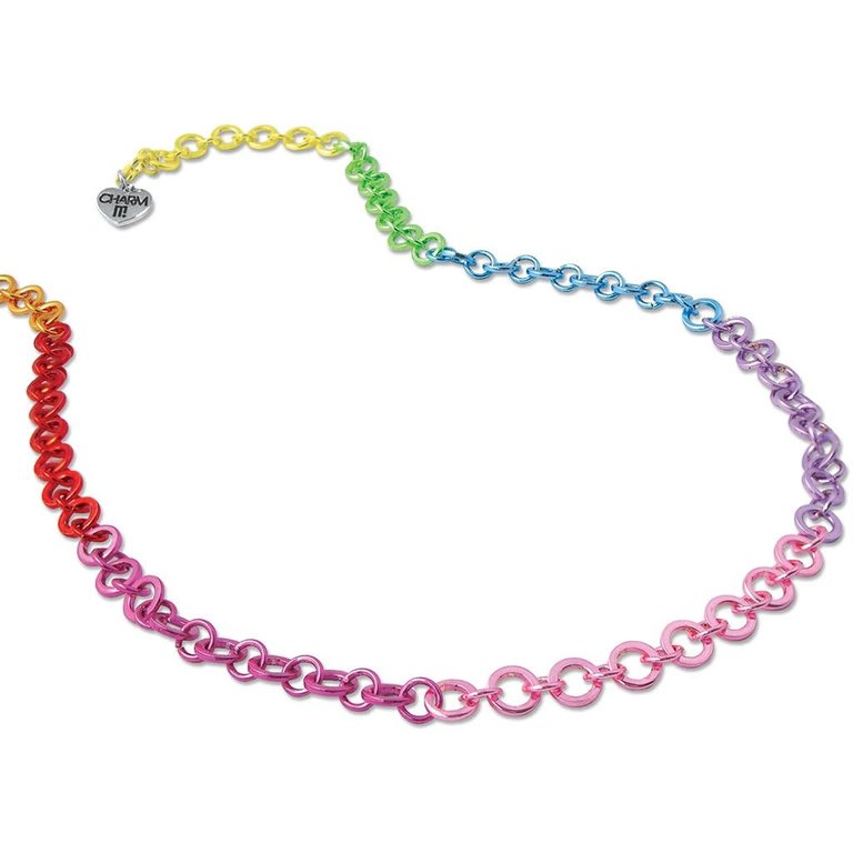Rainbow Chain Charm Necklace