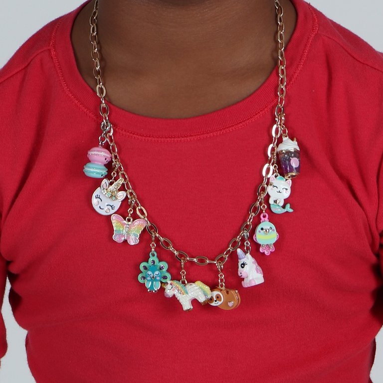 Gold Chain Charm Necklace