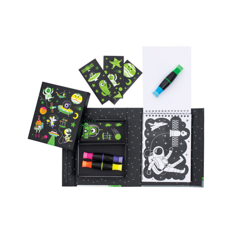 Neon Outer Space Coloring Set