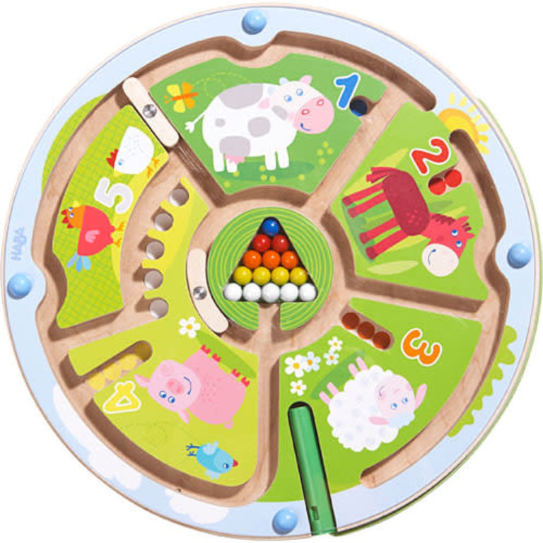 Haba Number Farm Maze Magnetic Puzzle Game