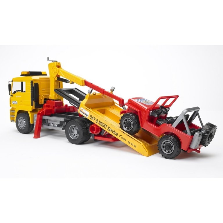 Bruder Bruder Tow Truck w/ Red Jeep 02750