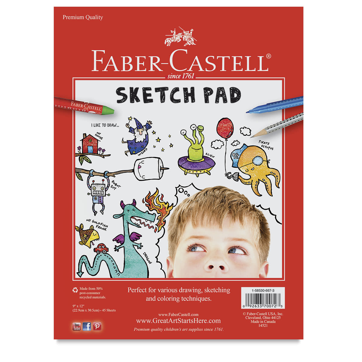 Sketch Pad for Kids: This Large Hardcover Sketchbook with its Cute Cover  and 110 Premium White Pages is Great for Drawing, Coloring, Sketching and