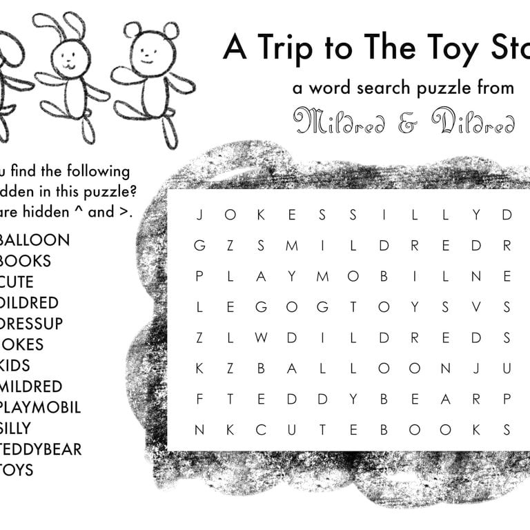 Toy Store Word Search