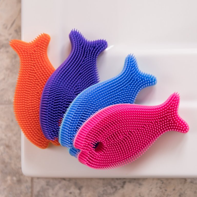Silicone Bath Scrubby Fish