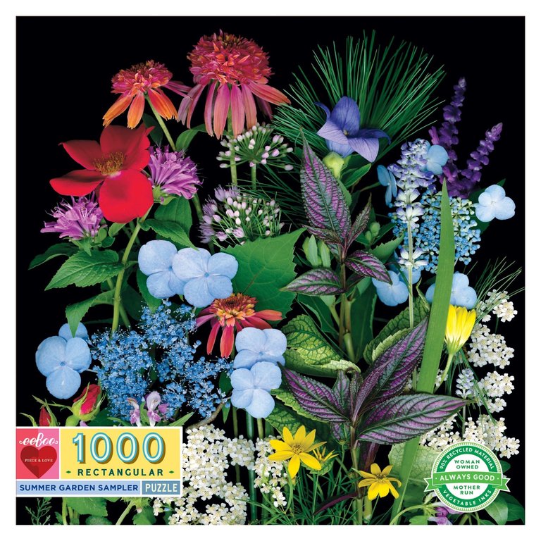 eeBoo EeBoo Summer Garden Sampler 1000pc Jigsaw Puzzle