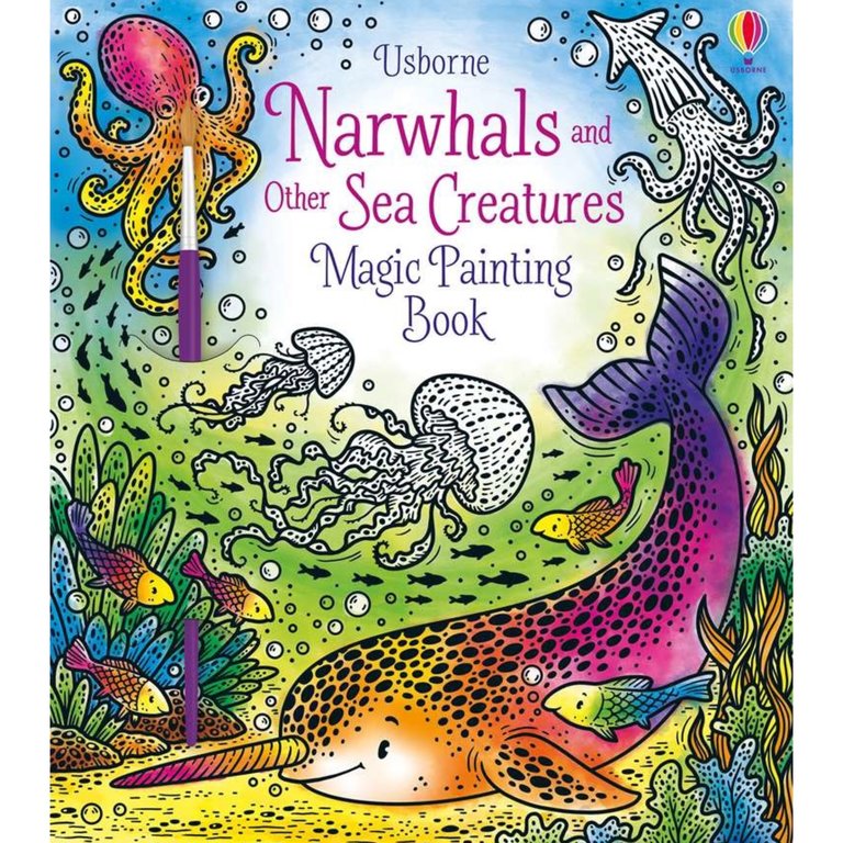 Usborne Books Magic Painting Book Narwhals & Sea Creatures