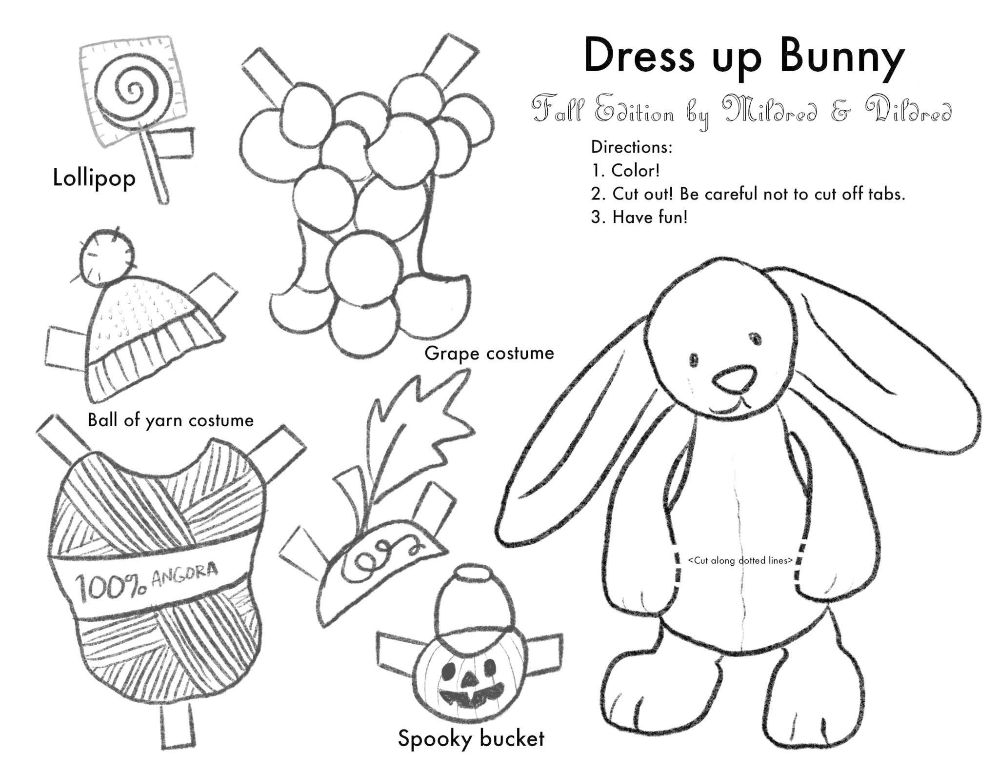 Dress up Bunny - Fall Edition - Mildred & Dildred