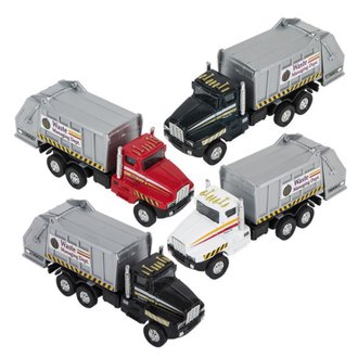 Pull Back Garbage Truck Single Assorted