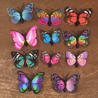 Glow Butterfly Clip Assorted Single