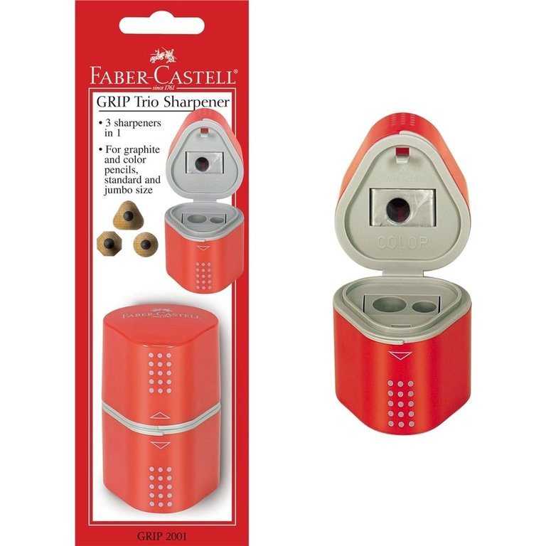 Faber Castell Grip 2001 Trio Sharpening Box Pencil Sharpener