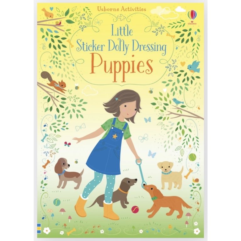 Usborne Books Little Sticker Dolly Dressing Puppies