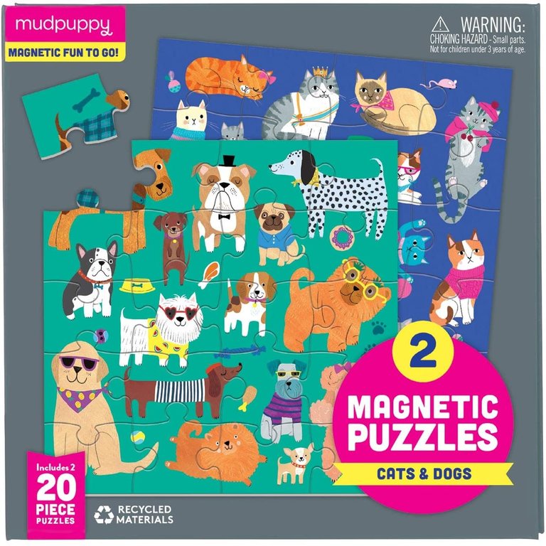 Cats and Dogs 2-in-1 Magnetic 20pc Jigsaw Puzzle