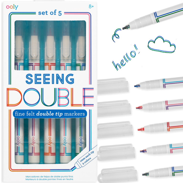 Ooly Seeing Double Fine Felt Tip Markers - 5 pcs