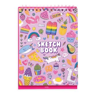 Ooly Sketch & Show Standing Sketch Book: Cute Doodle World