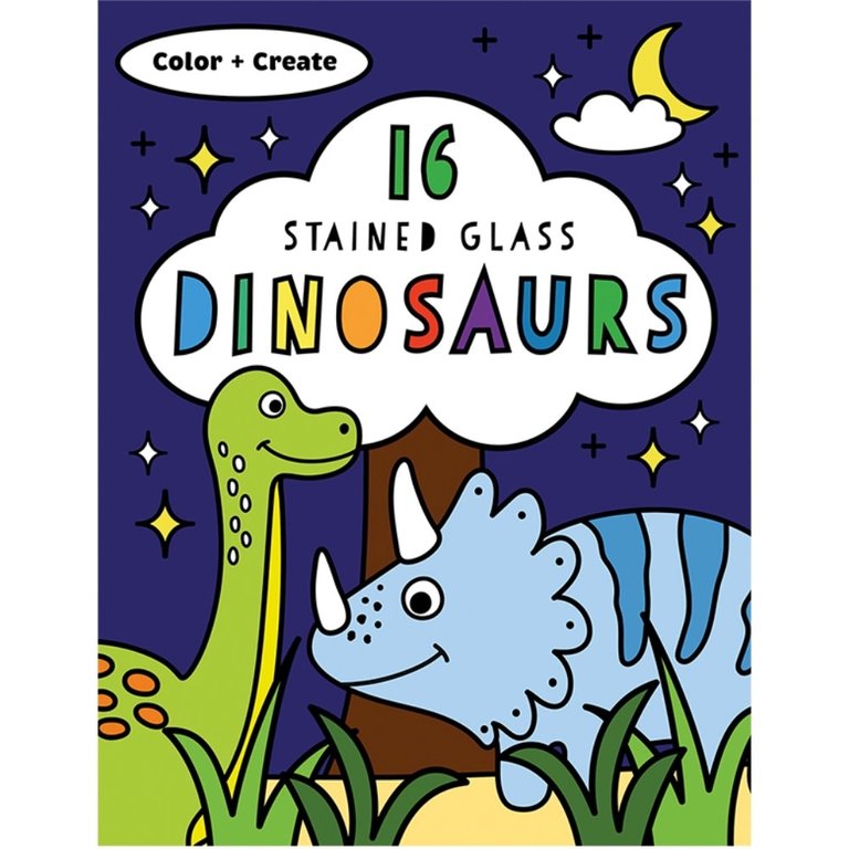 Usborne Books Stained Glass Coloring Books Dinosaurs