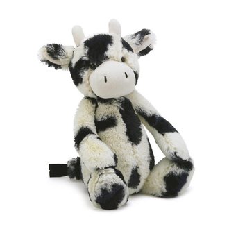Jellycat Bashful Calf Black White Medium