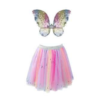 Rainbow Sequins Skirt, Wings, & Wand (4/6) 42925