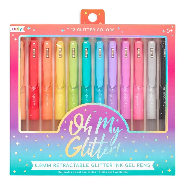 Ooly Oh My Glitter Retractable Glitter Gel Pens Set of 12
