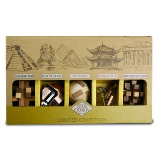 True Genius Wooden Brainteaser Puzzles: Curated Collection