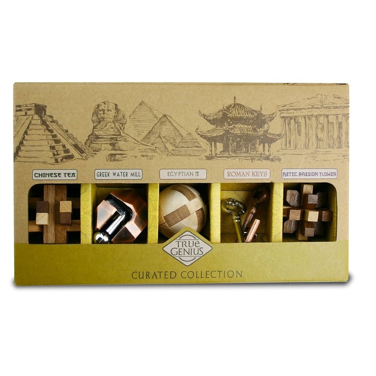 True Genius Wooden Brainteaser Puzzles: Curated Collection