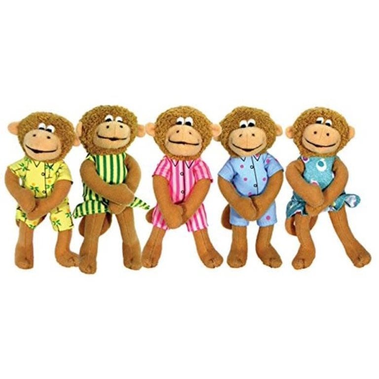 Merrymakers Five Little Monkeys Finger Puppets