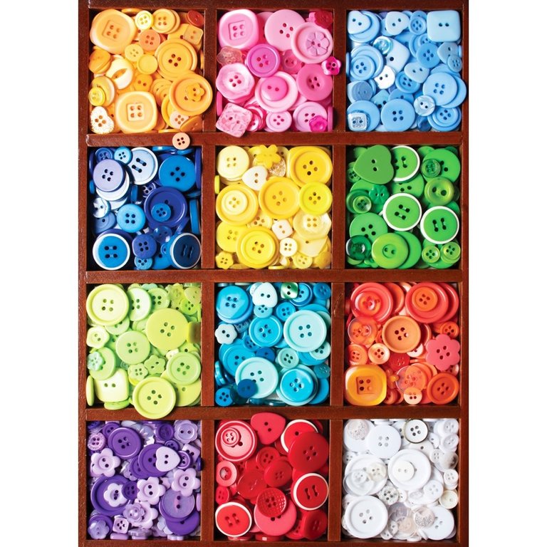 Colorcraft Puzzles Box of Buttons 1000pc Jigsaw Puzzle