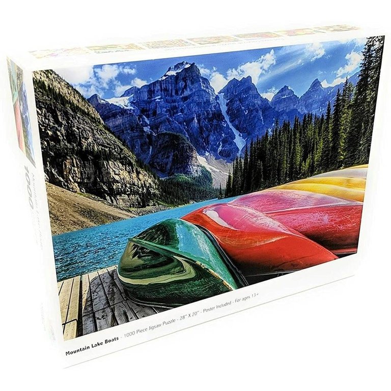 Colorcraft Puzzles Mountain Lake Boats 1000pc Jigsaw Puzzle