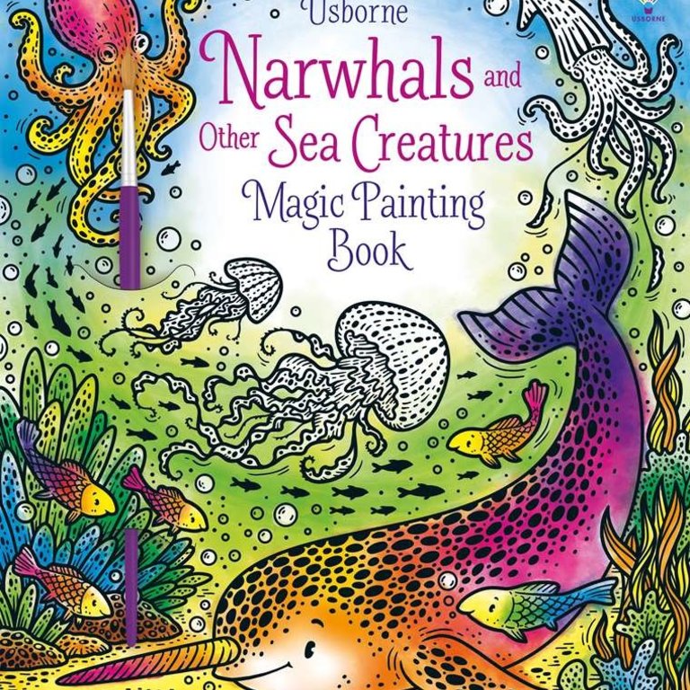 Usborne Books Magic Painting Book Narwhals & Sea Creatures