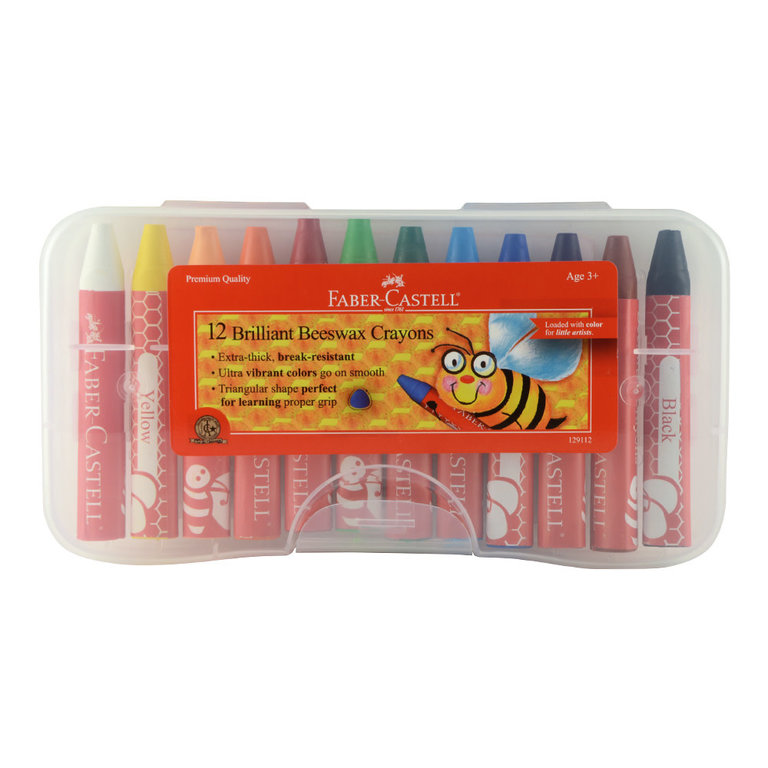 Faber Castell 12 Beeswax Crayons in Storage Case
