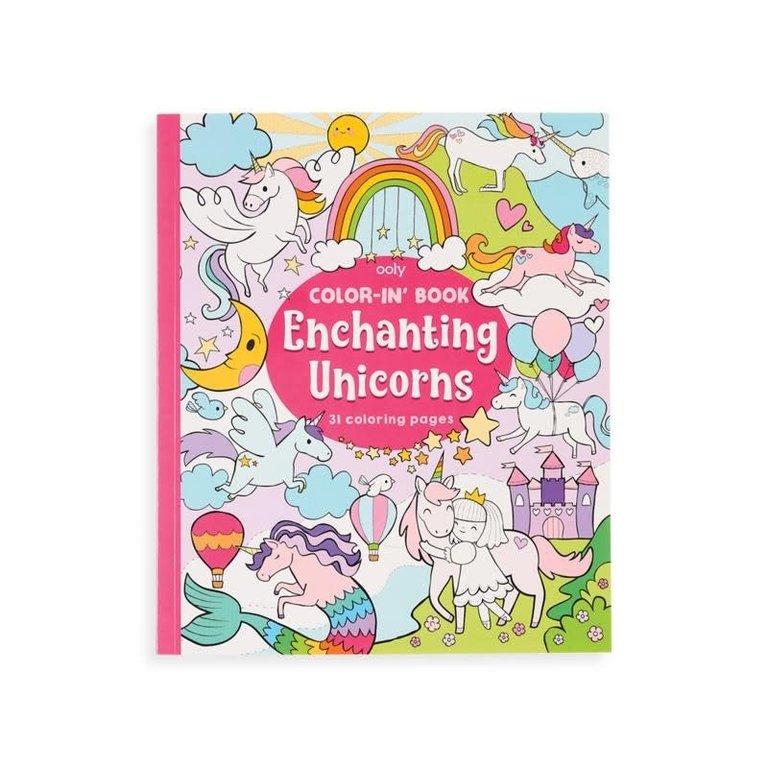 Ooly Enchanting Unicorns Color-in' Book