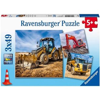 Ravensburger Ravensburger Diggers at Work 3x49pc Jigsaw Puzzle Set