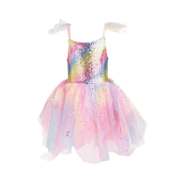 Rainbow Fairy Dress & Wings Size 5/6