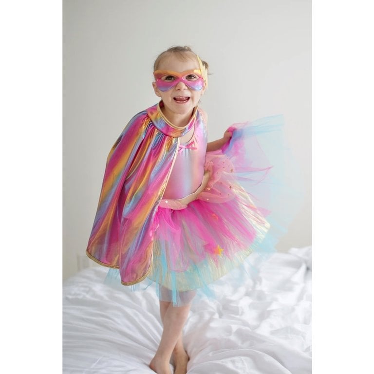 Super Duper Tutu, Cape & Mask Pink/Gold