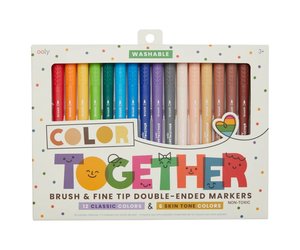 Color Together Brush & Fine Tip Double-Ended Markers - Set of 18 - Mildred  & Dildred
