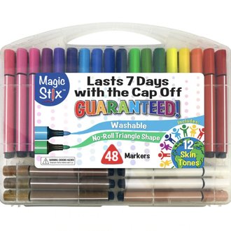 Magic Stix Washable Markers Skin Tones Set 48pc