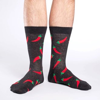 Good Luck Sock Men's Hot Peppers Socks
