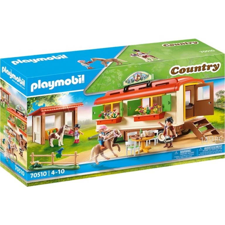 Playmobil Playmobil Pony Shelter with Mobile Home 70510