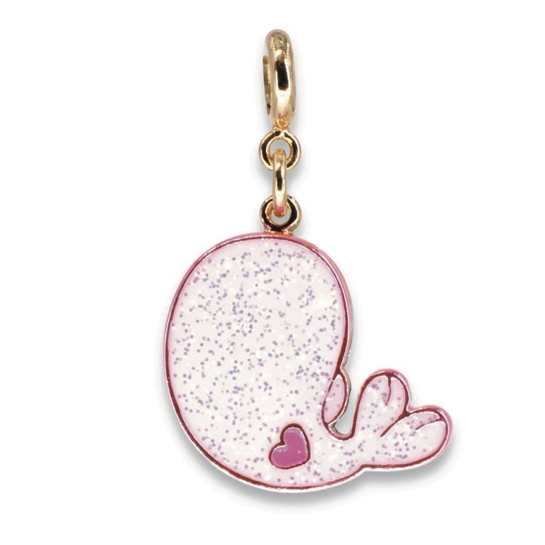 Gold Glitter Seal Charm